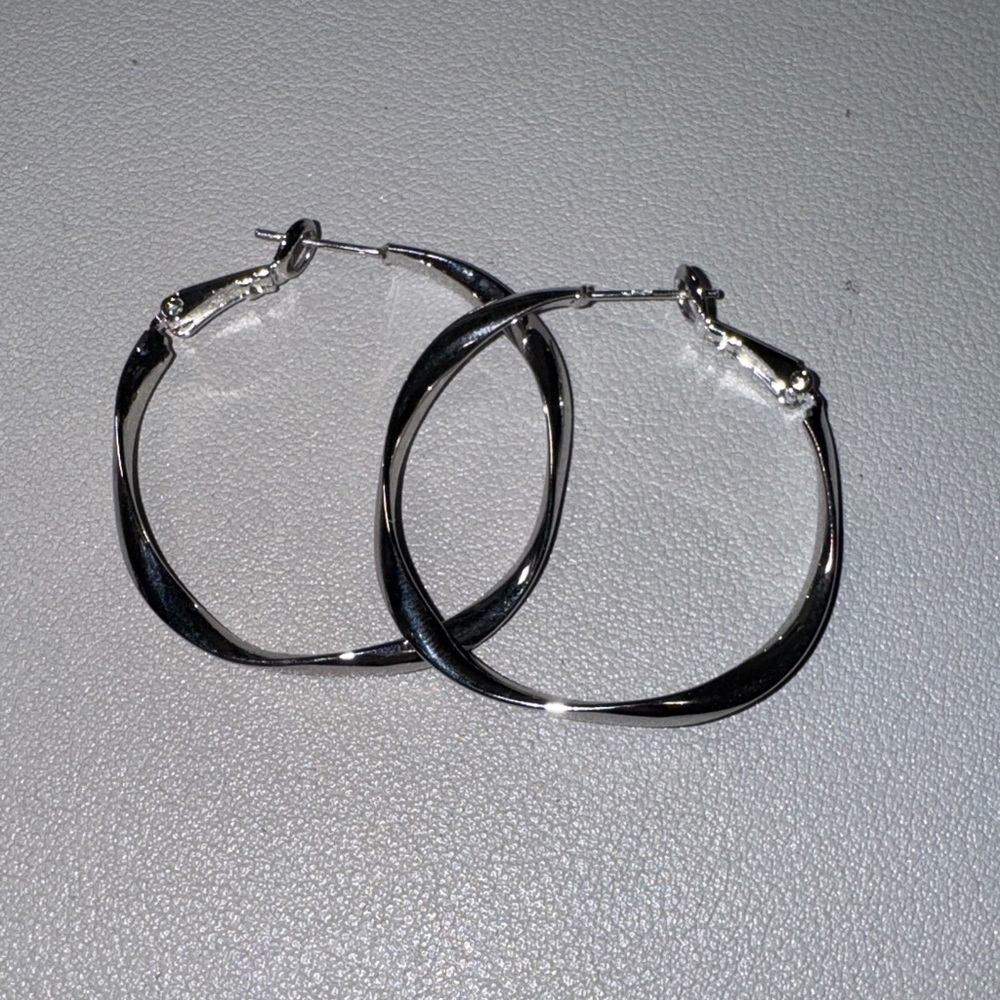 Elegant Silver Hoop Earrings